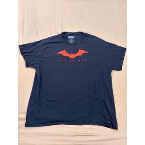 Batman T-shirt Men's 3XL Black with Red Logo
